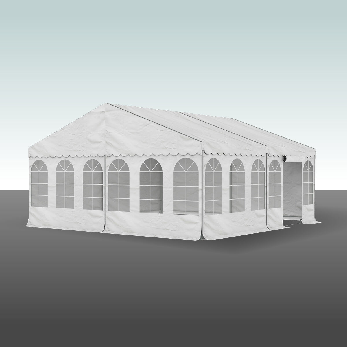 Partytält Komplett 6 x 12 mtr. VIT