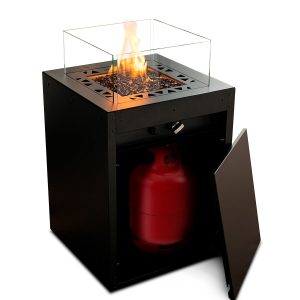 Planika fyrkantig öppen spis