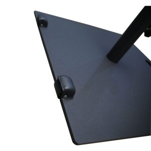 Parasollfot, stål med hjul 38kg, Svart