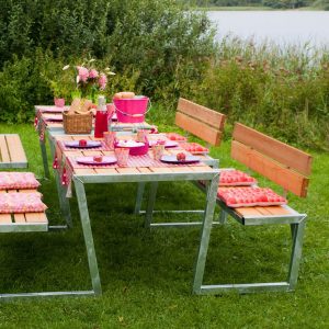 Zigma bord/bänk set m/2 ryggstöd