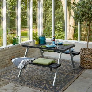 Alpha Bord/Bänk set 118x161x73cm