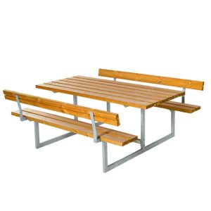 Basic bord/bänk set m/2 ryggstöd