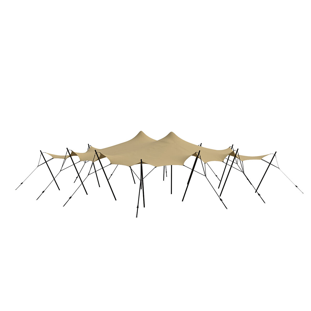 Stretch tent 9x12m - SAND - Komplet