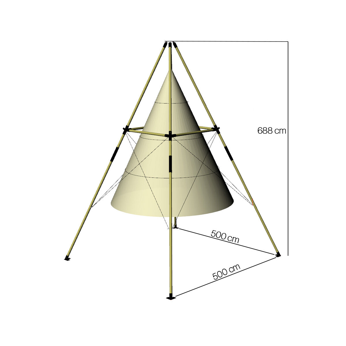 Cone 5x5m