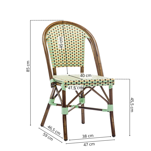 Ellis - Caféstol - Wicker - Bild 2
