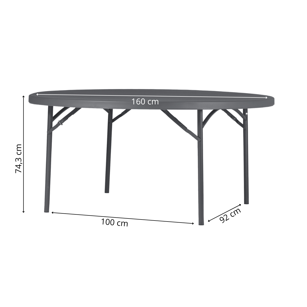 Zown New Classic – runt klapbord Planet Ø160 cm