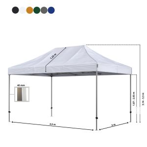 Snabbtält Komplett 3x4,5m Premium Plus