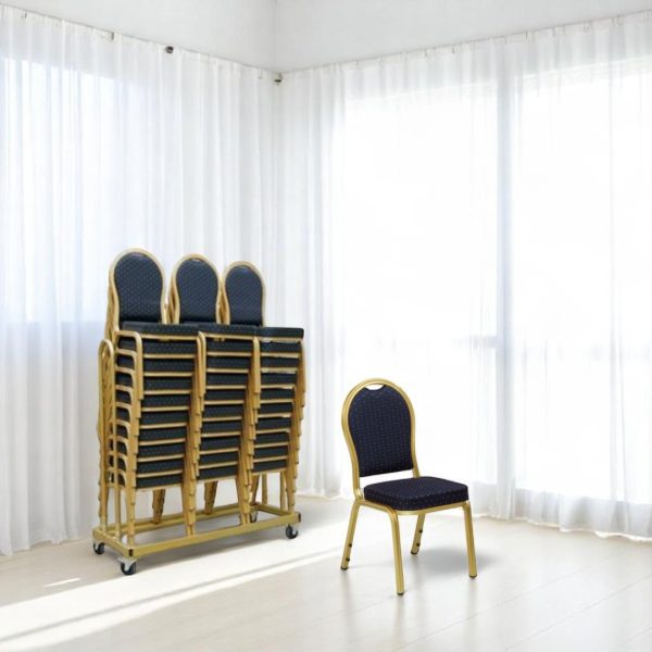 30 Banquet Premium stabelstole i blå inkl. stolevogn - Bild 2