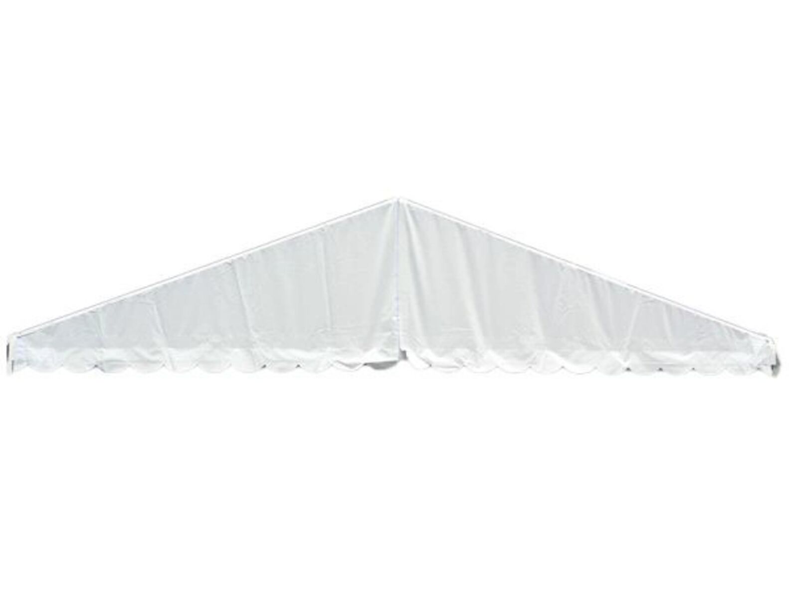 Gavltrekant 6m hvid PVC