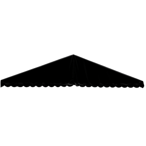 Gavltrekant 6m, Sort PVC