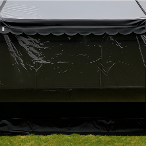 Side 2,2m lyn - panorama, sort PVC