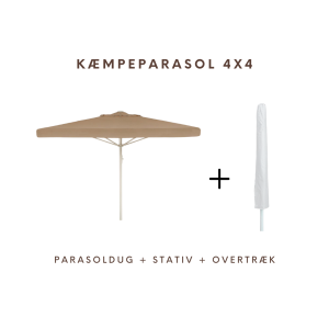 Kämp parasoll 4x4m m/valance - NY
