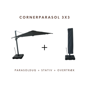 Corner Parasol v.2 3x3m 280gr/m2 Polyester dug