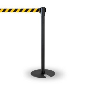 Kommersiell barriärstolpe med tejp, stapelbar