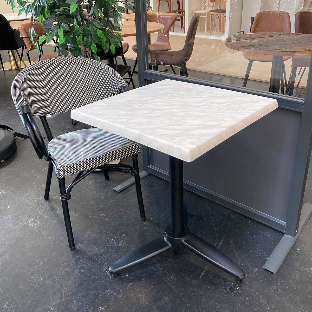 WERZALIT - Fyrkantig bordsskiva i marmorlook