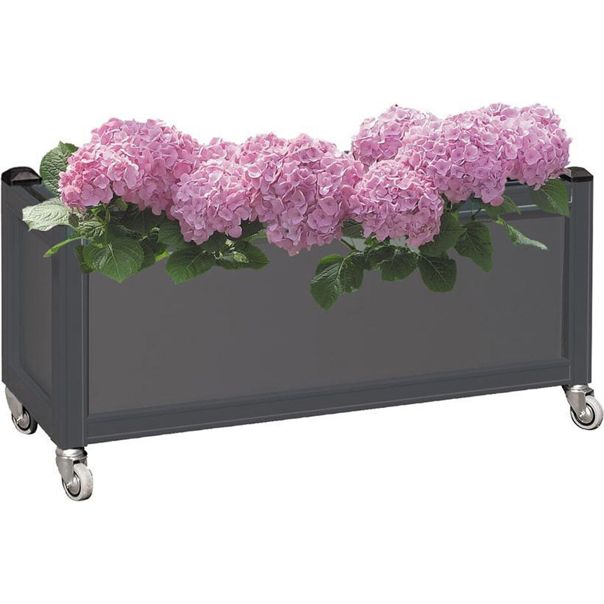 Blomlåda med hjulskydd