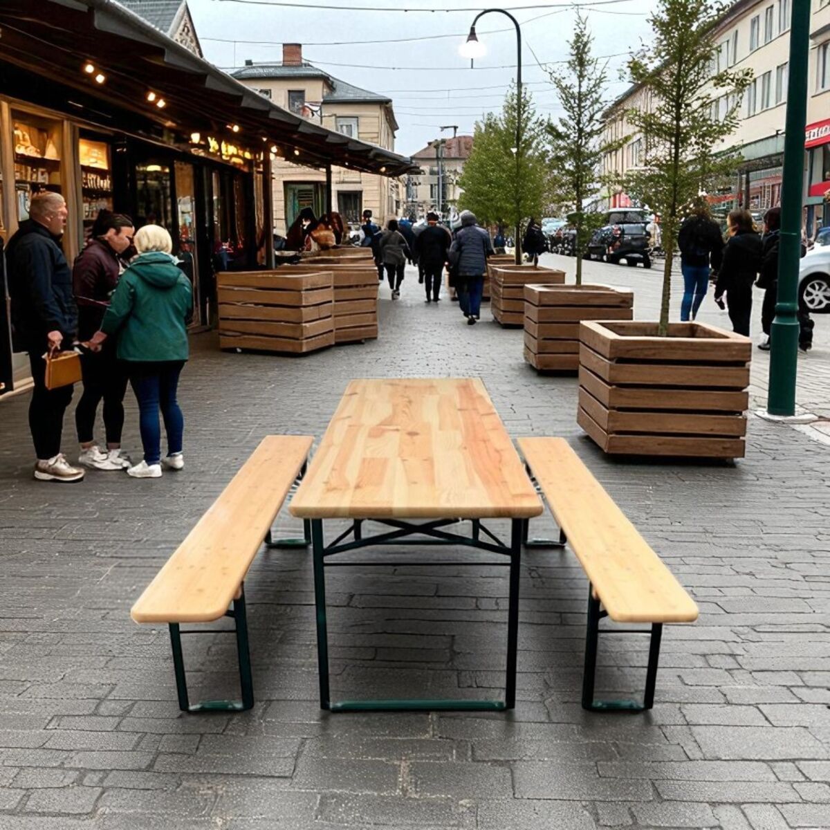 Standard bord-/bänksätt 220x67cm Naturfärgad