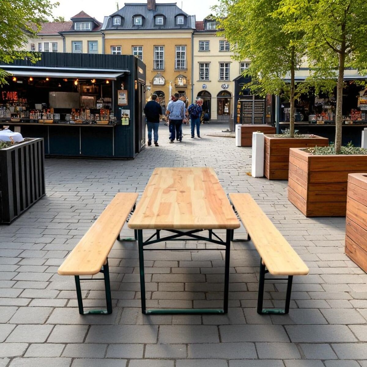 Standard bord-/bänksätt 220x67cm Naturfärgad