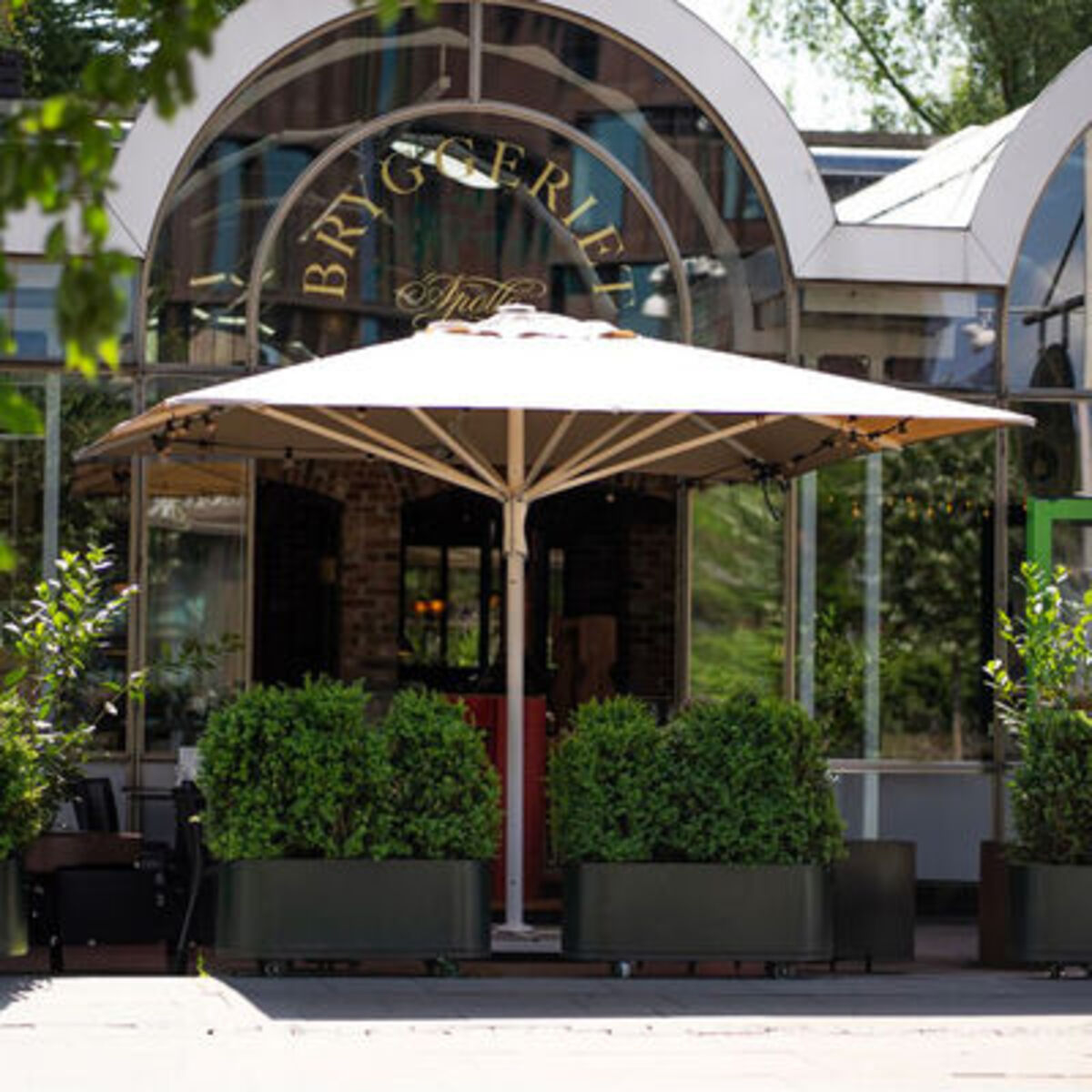 Kämp parasoll 4x4 polyester u/valance