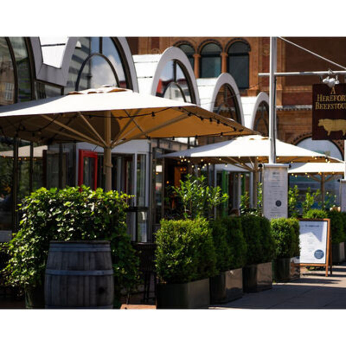 Kämp parasoll 4x4 polyester u/valance