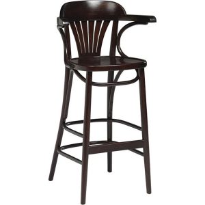 Klassisk barstol med ryggstöd, wenge