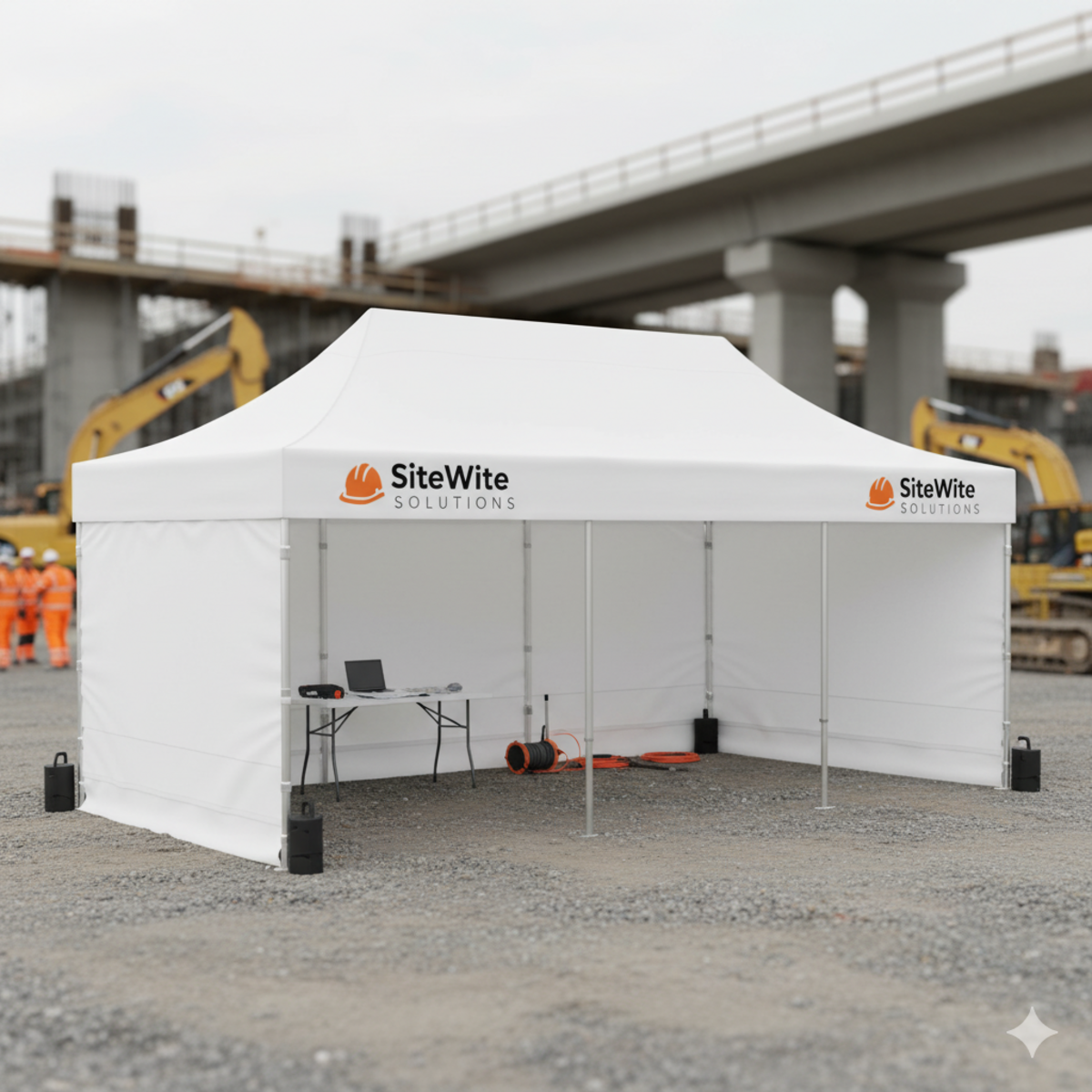 Fällbart tält Komplett 4x8m Premium