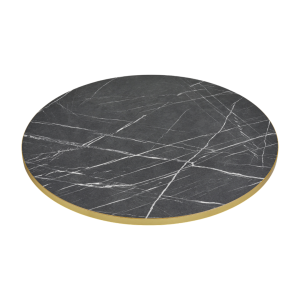 Black Pietro Grigio bordplade rund Lamidur