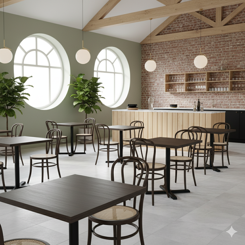 Mörk ek bordskiva fyrkantig DuroLight