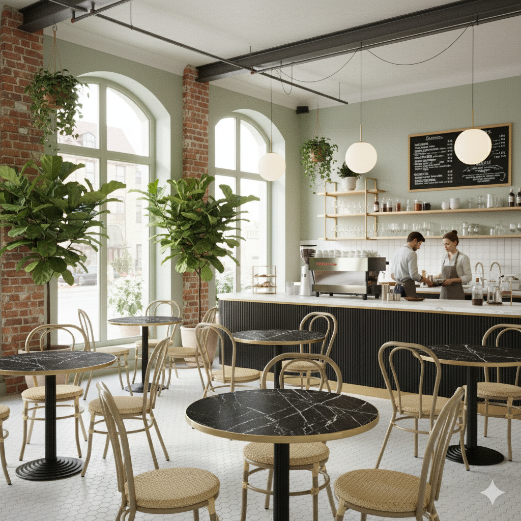 Black Pietro Grigio bordplade rund Lamidur