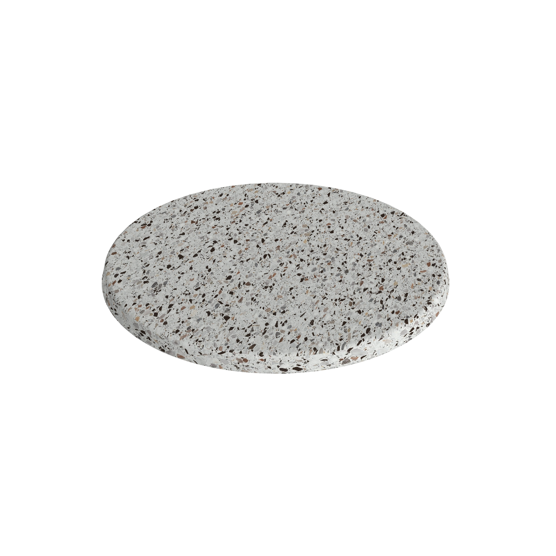 Terrazzolook bordskiva rund