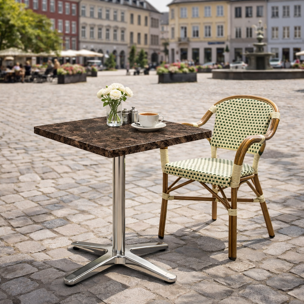 Karacabey marmorlook bordskiva fyrkantig