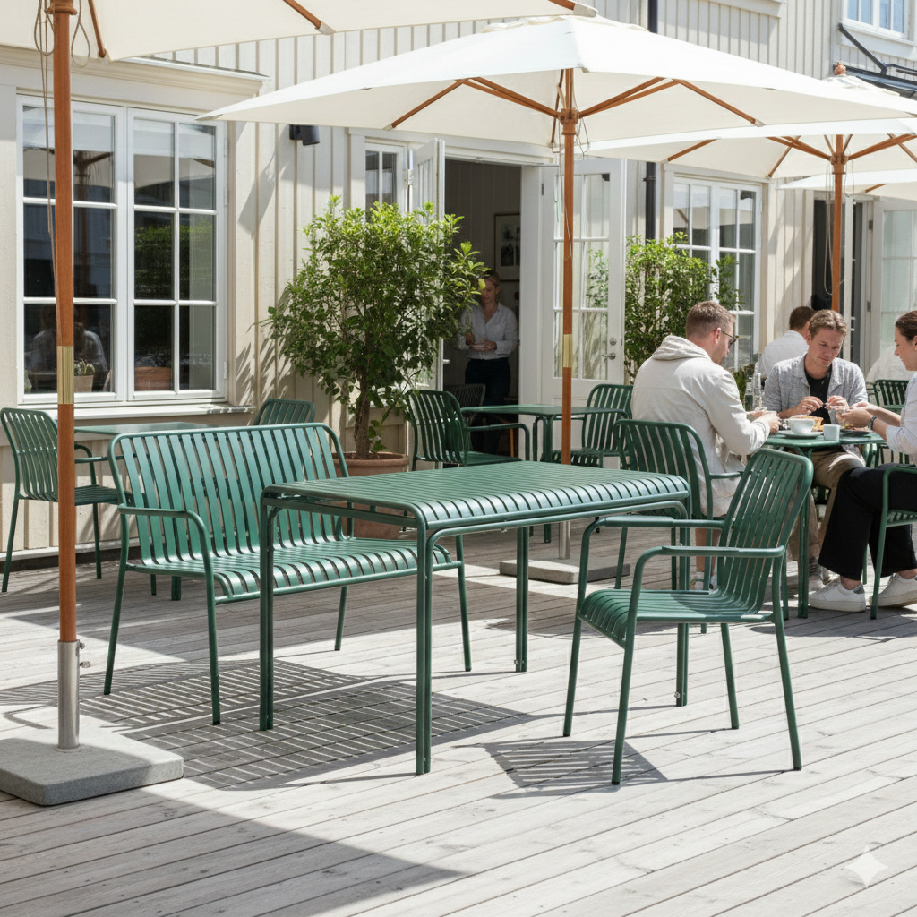 Rimini metal stol, stabelbar