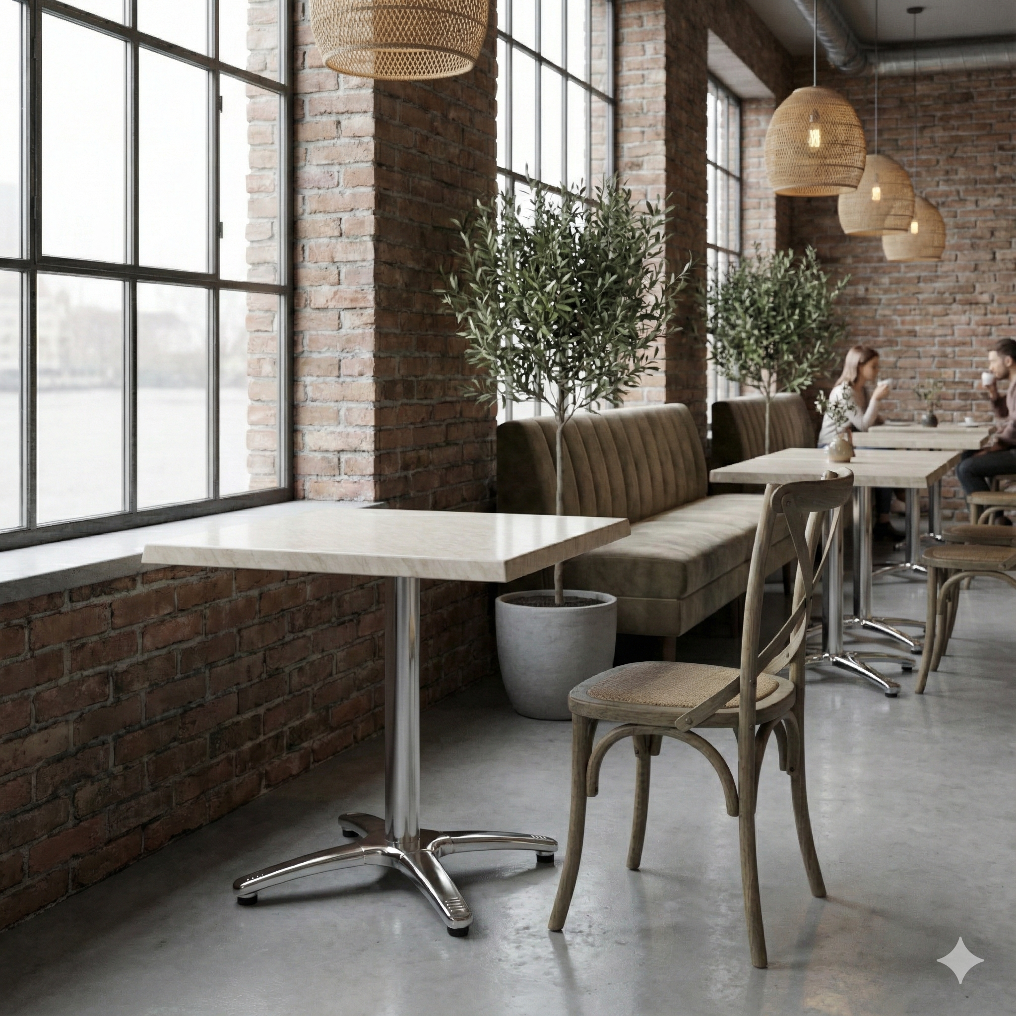 Marmorlook bordskiva fyrkantig