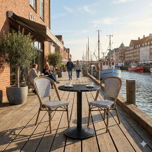 Teramo marmorlook bordskiva rund