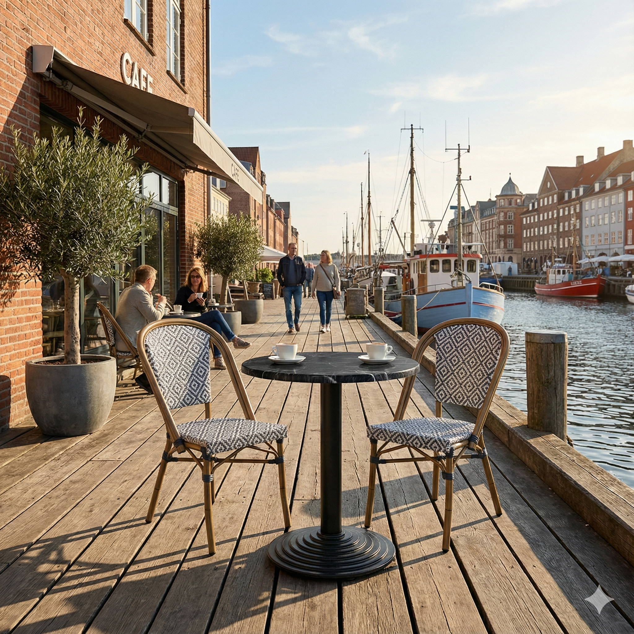 Teramo marmorlook bordskiva rund