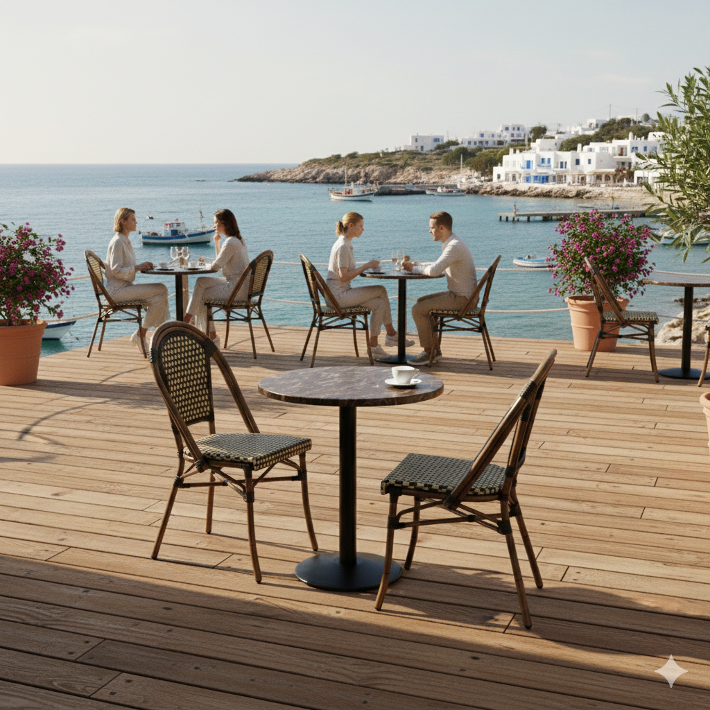 Karacabey marmorlook bordskiva rund