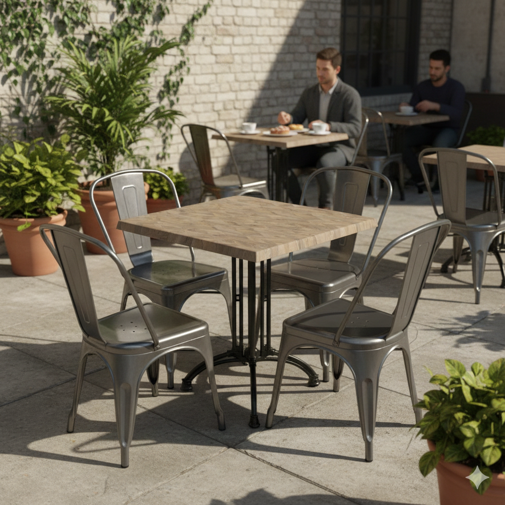 Ljus Parkett bordskiva fyrkantig