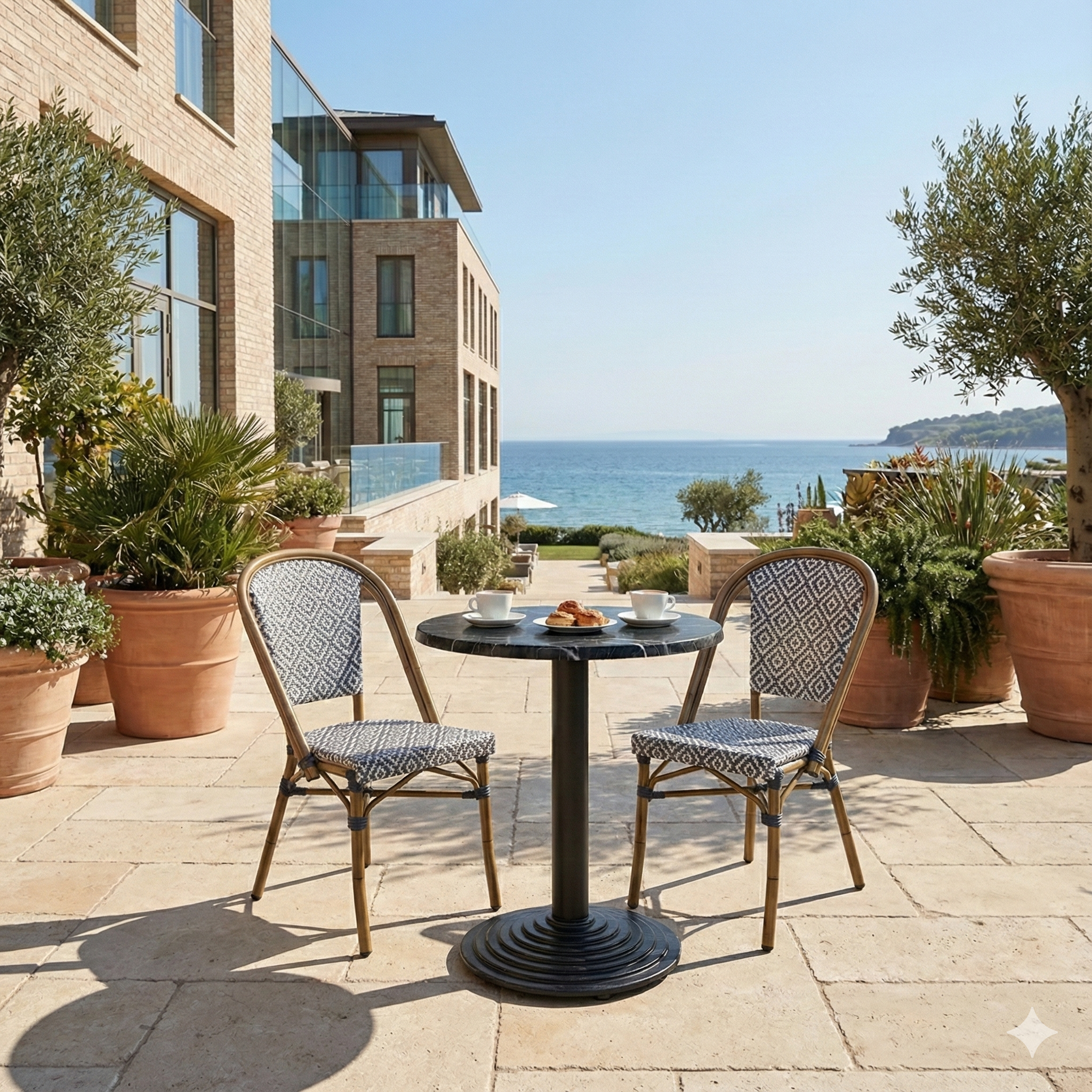 Teramo marmorlook bordskiva rund