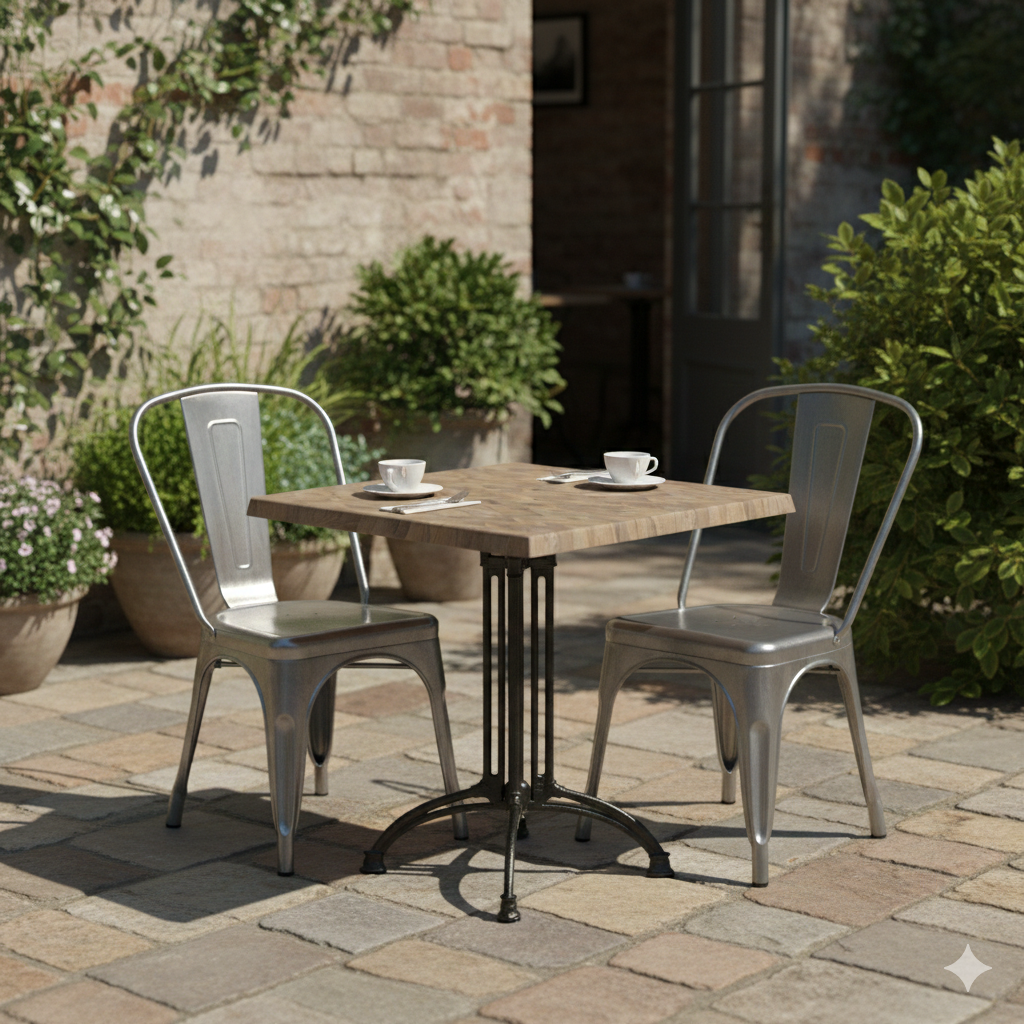 Ljus Parkett bordskiva fyrkantig