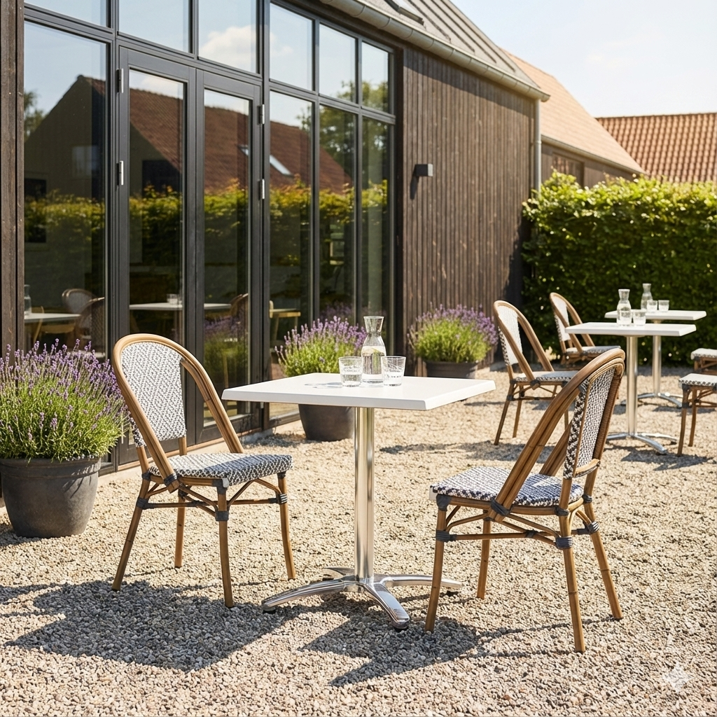 Vit fyrkantig bordskiva