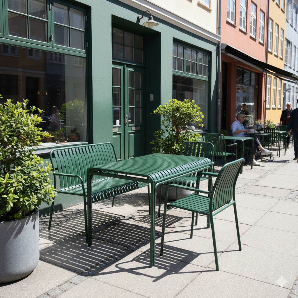 Rimini metal stol, stabelbar