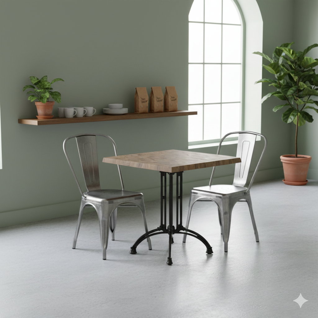 Ljus Parkett bordskiva fyrkantig