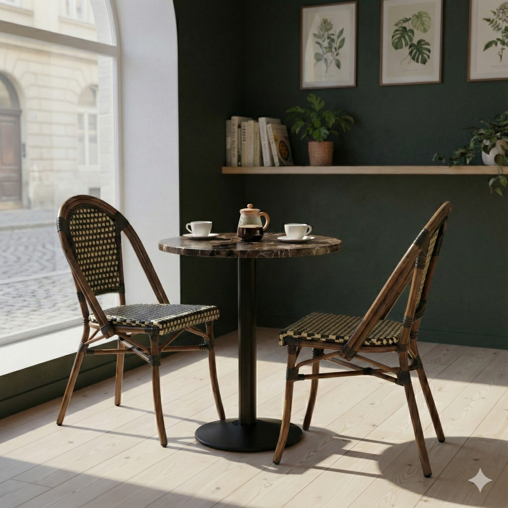 Karacabey marmorlook bordskiva rund