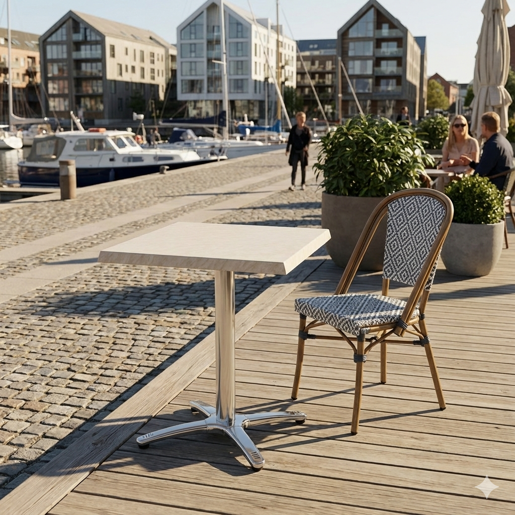 Marmorlook bordskiva fyrkantig