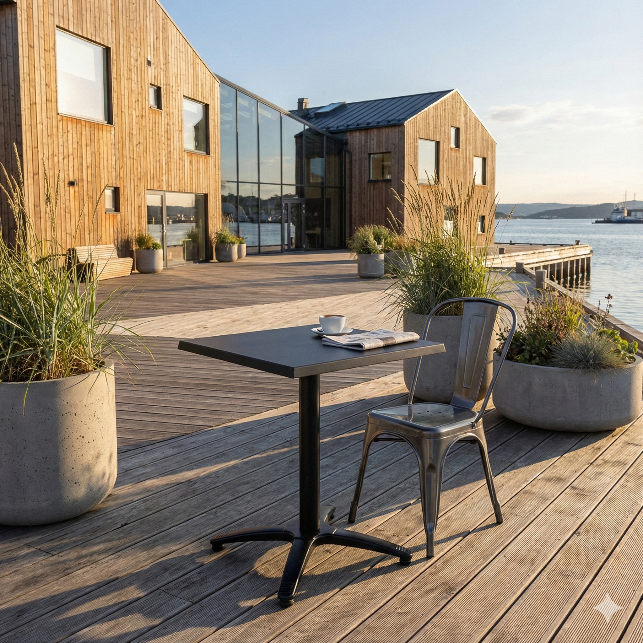 Svart bordskiva fyrkantig