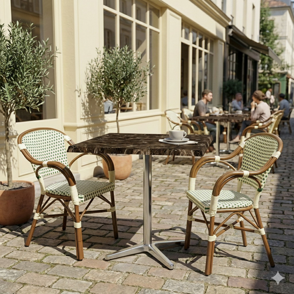 Karacabey marmorlook bordskiva fyrkantig