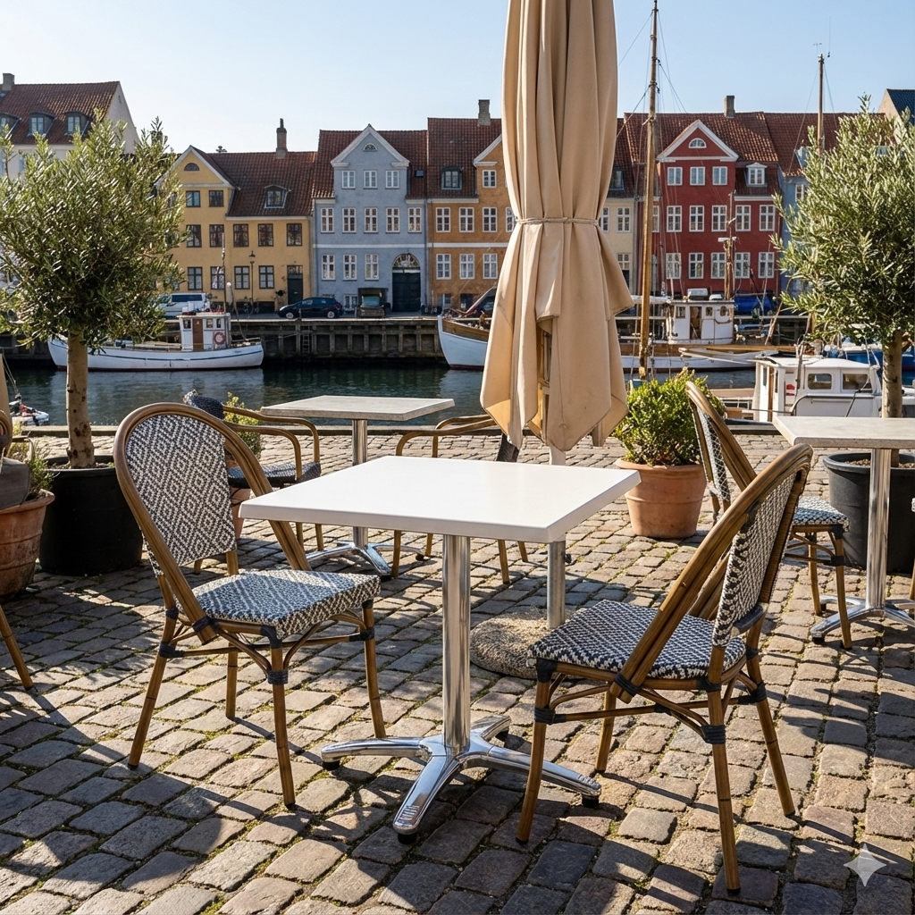 Vit fyrkantig bordskiva