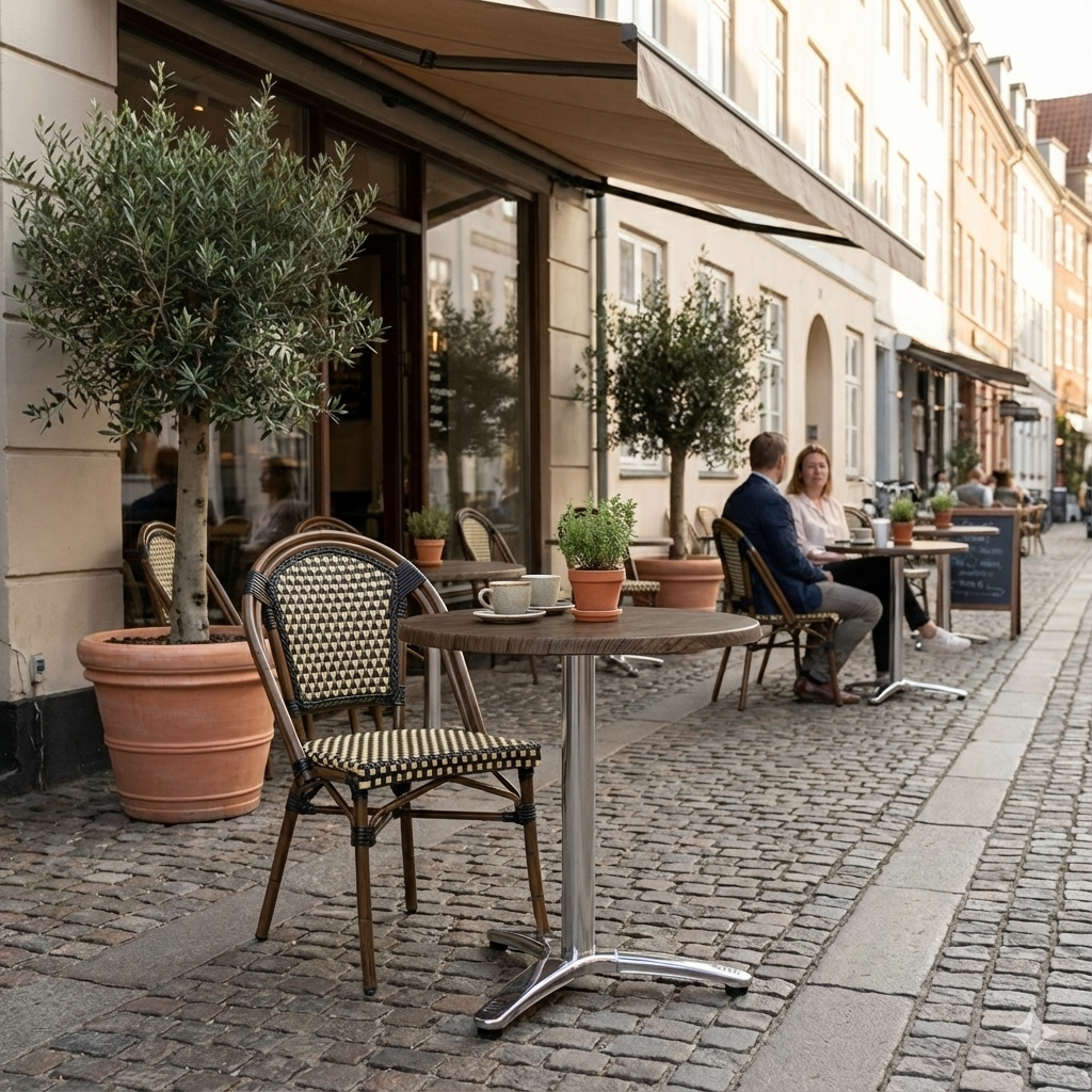 Mörk Ek bordskiva rund