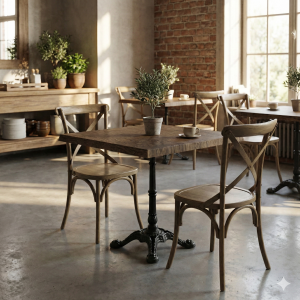 Mörk Ek bordskiva fyrkantig