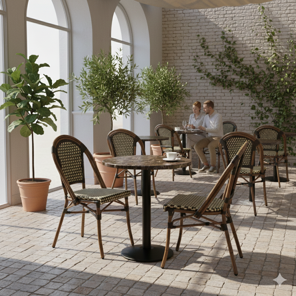 Karacabey marmorlook bordskiva rund